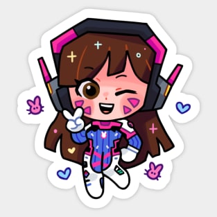 Dva- I play to win! Sticker